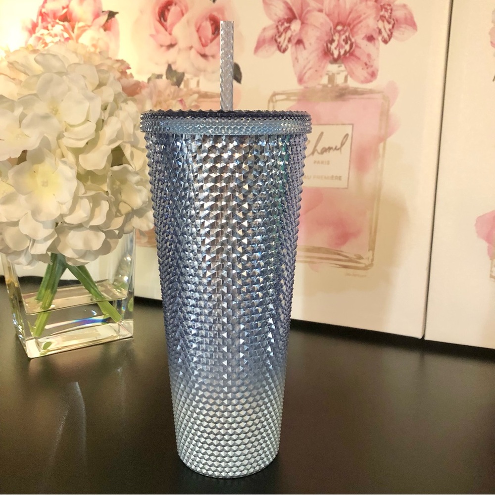 Limited Edition Studded Starbucks 24 oz Venti Cold Navy Ombré Gradient Tumbler - Picture 8 of 12